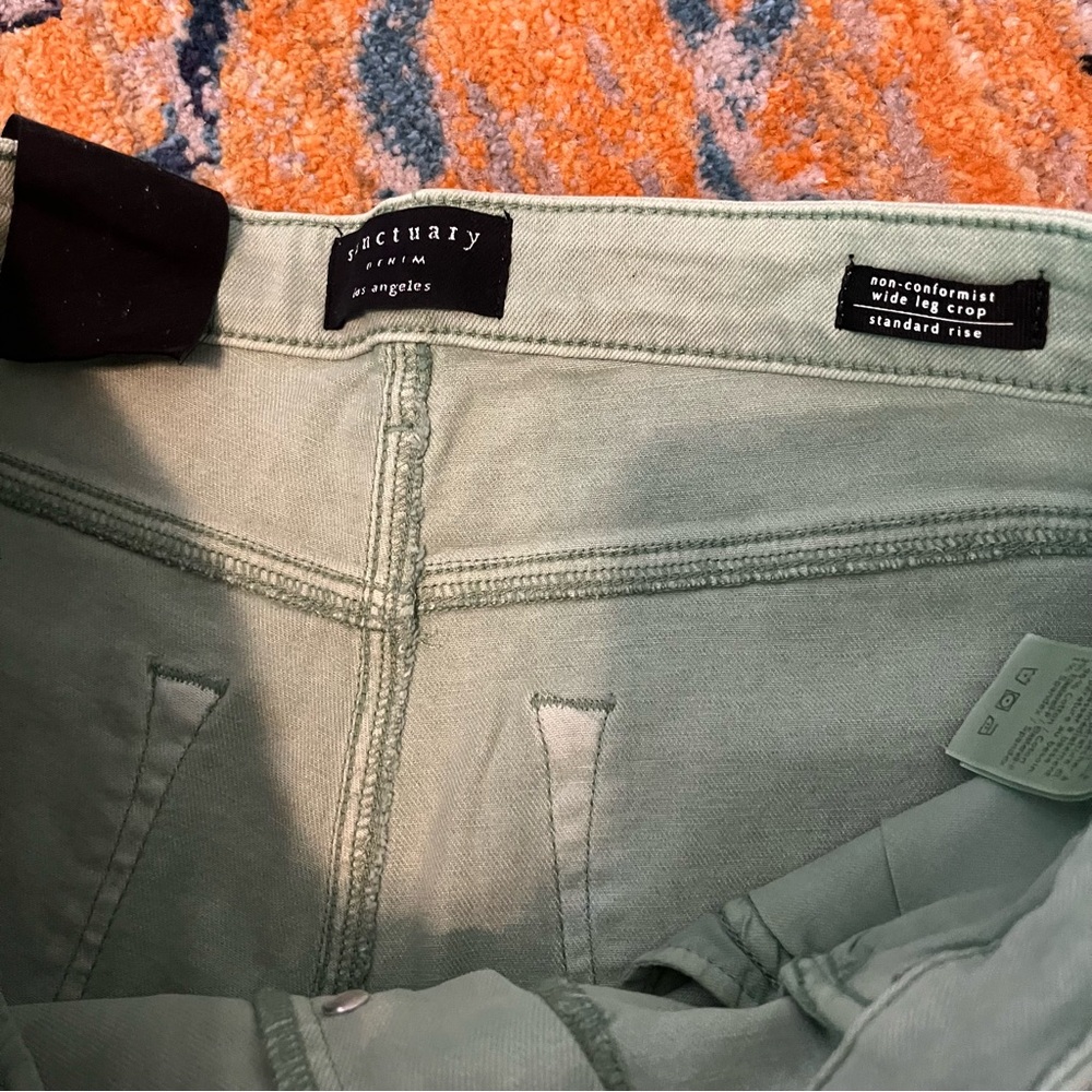 NWT Sanctuary Nonconformist Button Fly Green Jeans - Picture 8 of 12
